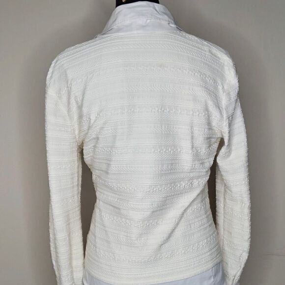 Maurice Sassoon Beige Long-Sleeve Cardigan Jacket Top - Picture 8 of 13